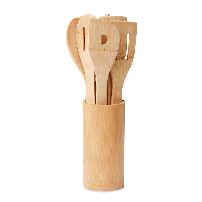 Küchenhelfer-Set Bambus